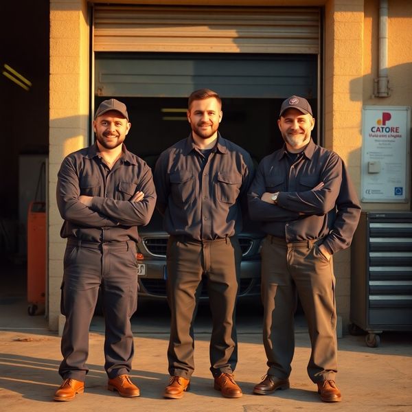 Echipa Astroespark în fața atelierului din Craiova
